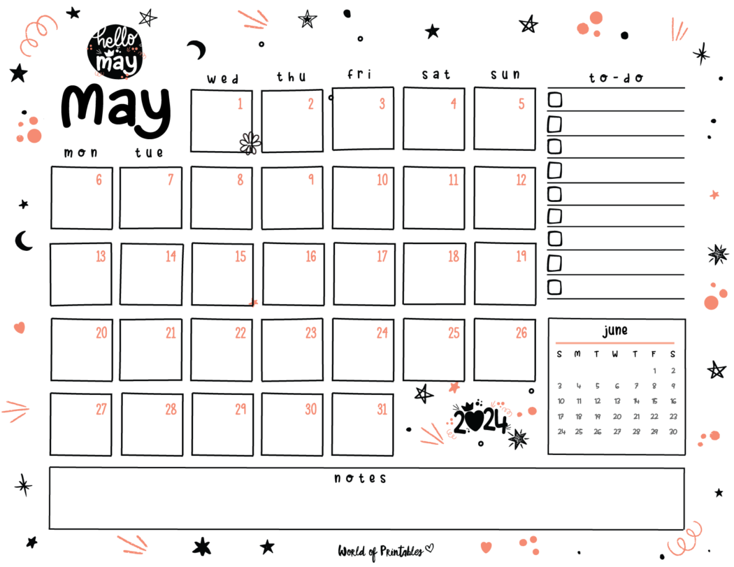 Free Printable May 2024 Planners World of Printables