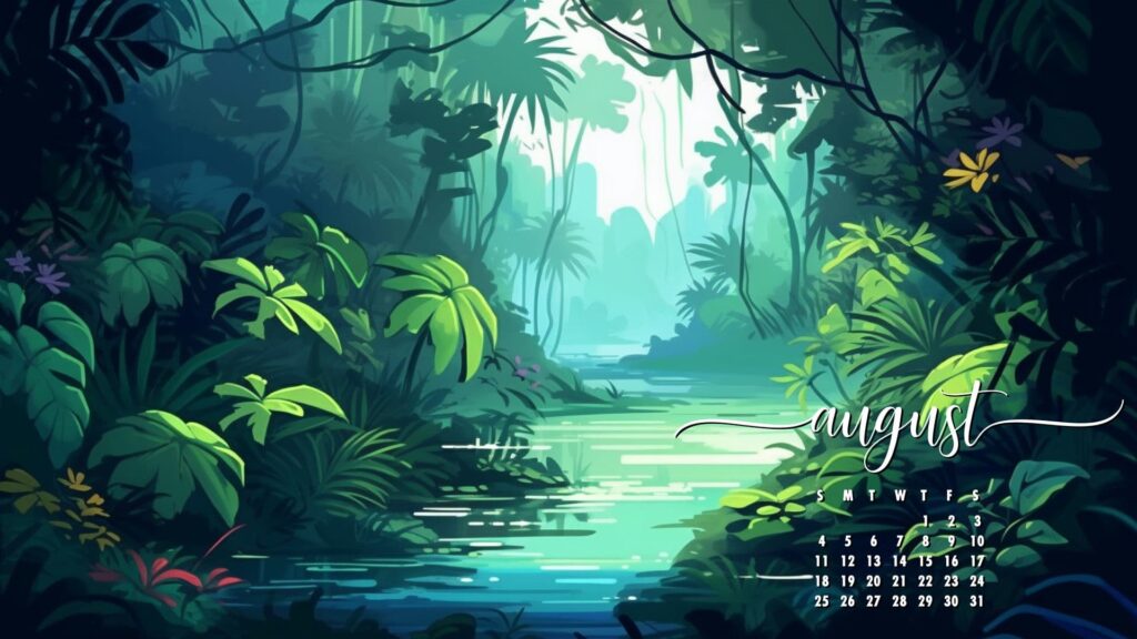 Forest August Background Wallpaper