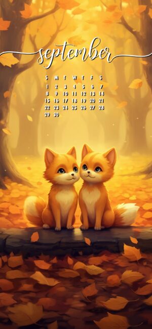 Fox September 2024 Calendar Wallpaper