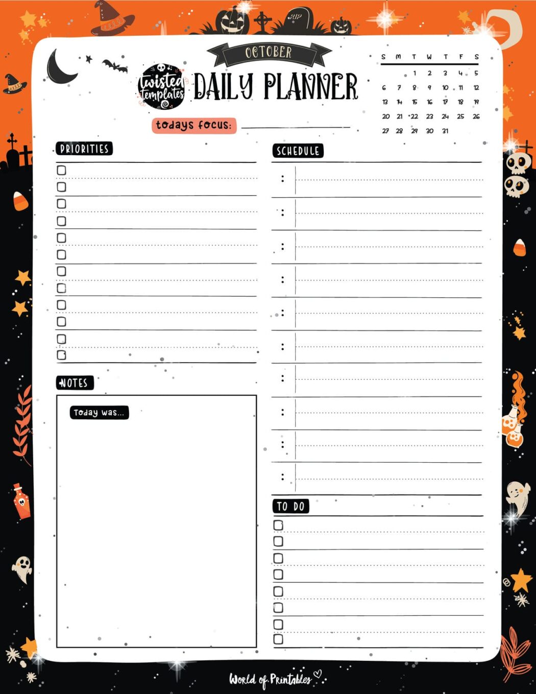Halloween Planner Set - World of Printables