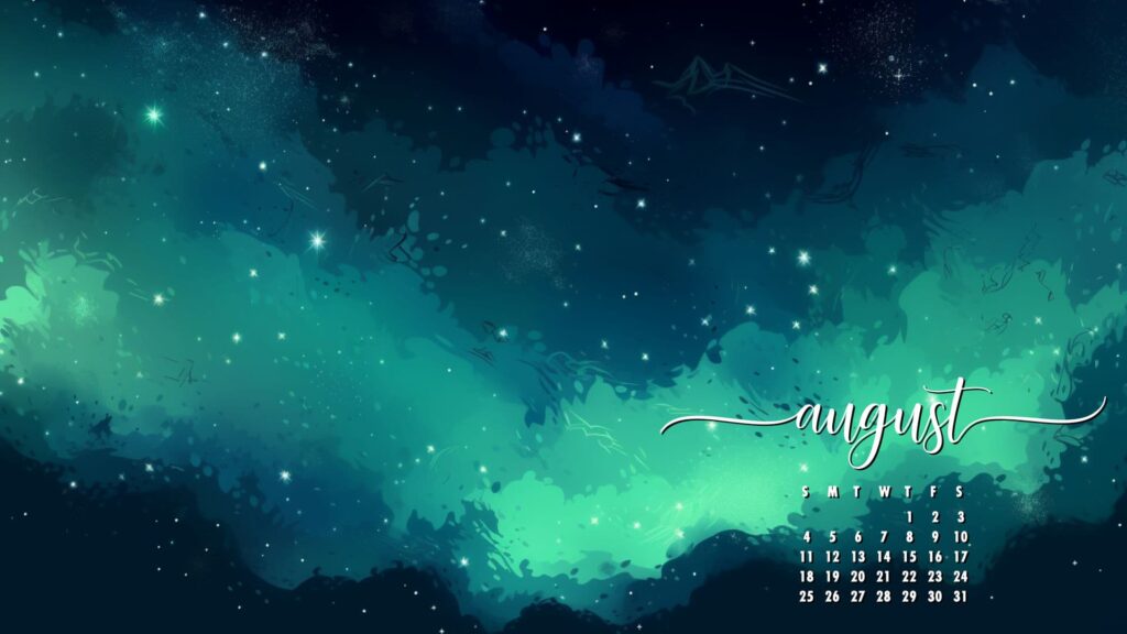 Night Sky August Desktop Wallpaper