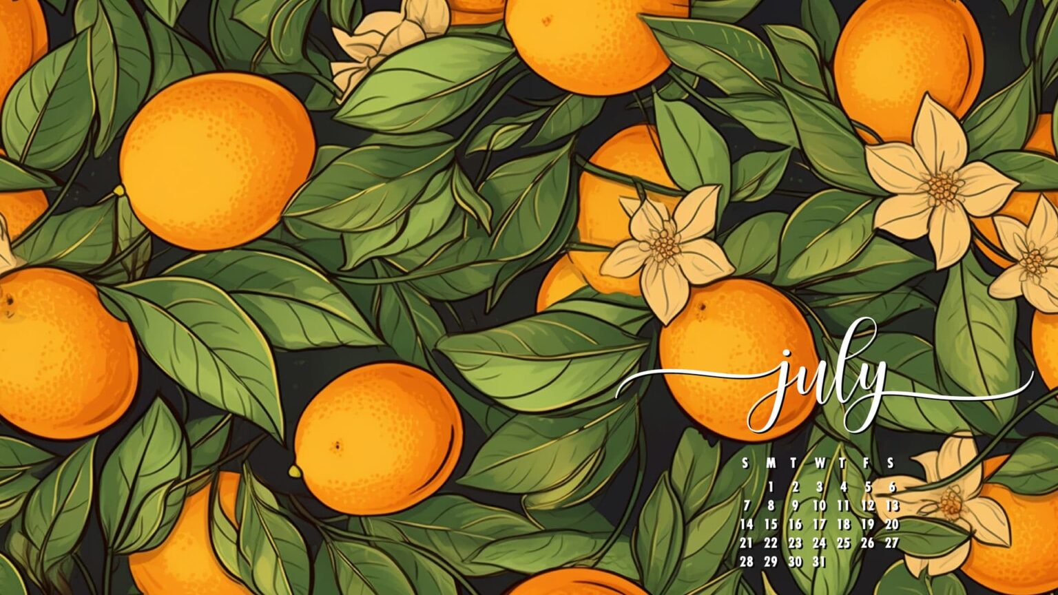 July Calendar Wallpaper 80 Best Styles For Your Desktop Or Phone