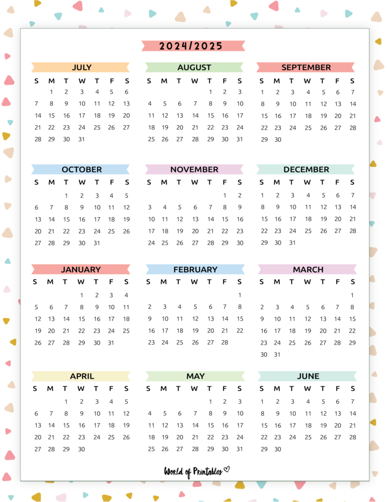 Pretty 2024 2025 School Year Calendar