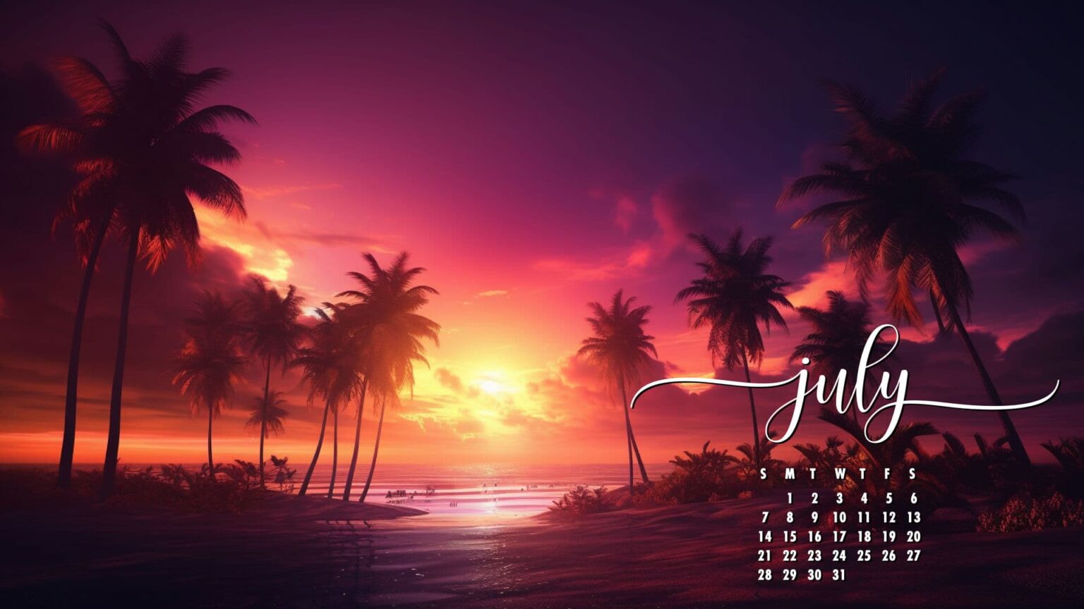 July Calendar Wallpaper 80 Best Styles For Your Desktop Or Phone