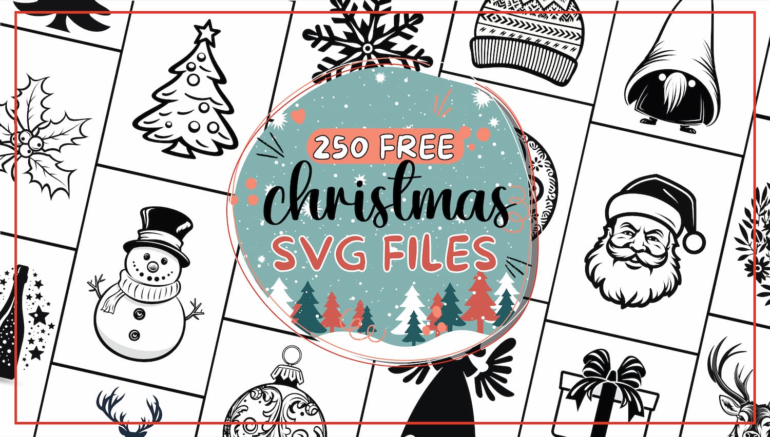 250+ Free Christmas SVG Files - World of Printables for Free Printable Christmas Silhouette Images