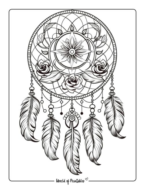 Adult Coloring Pages Dream Catcher