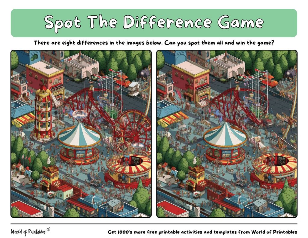 Carnival Spot the Difference Difficult