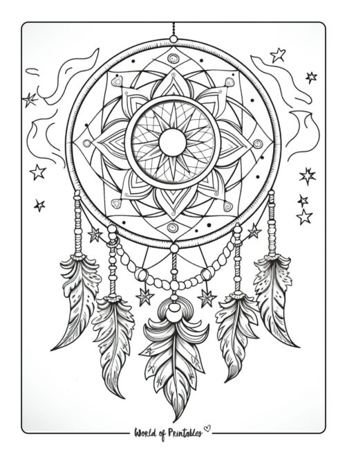 Coloring Pages of Dream Catchers 15