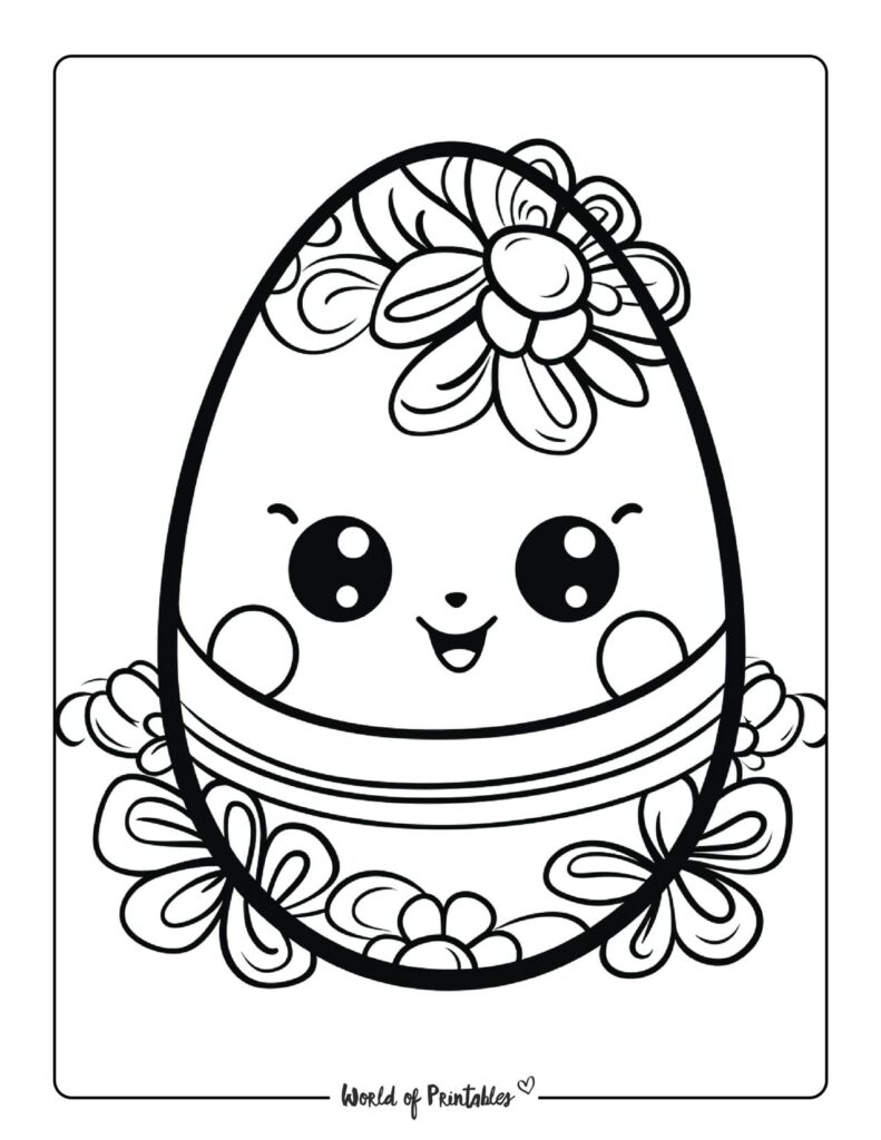 Easter Egg Coloring Pages - World of Printables