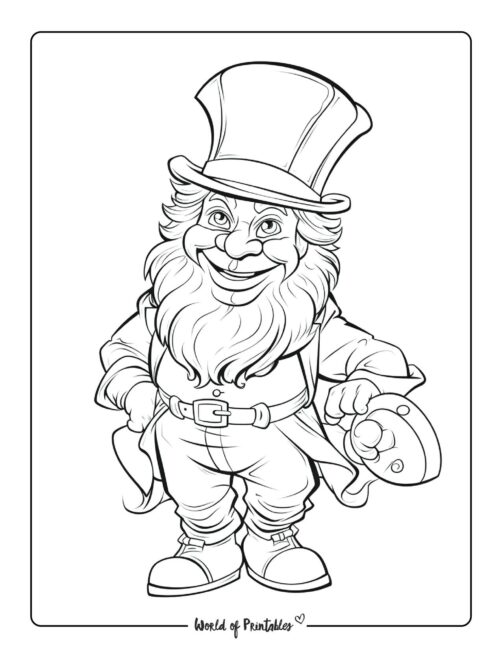 Cute Leprechaun Coloring Pages St Patricks Day