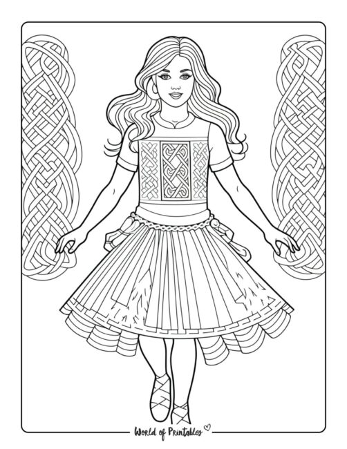 Dancer St Patricks Day Colouring Pages