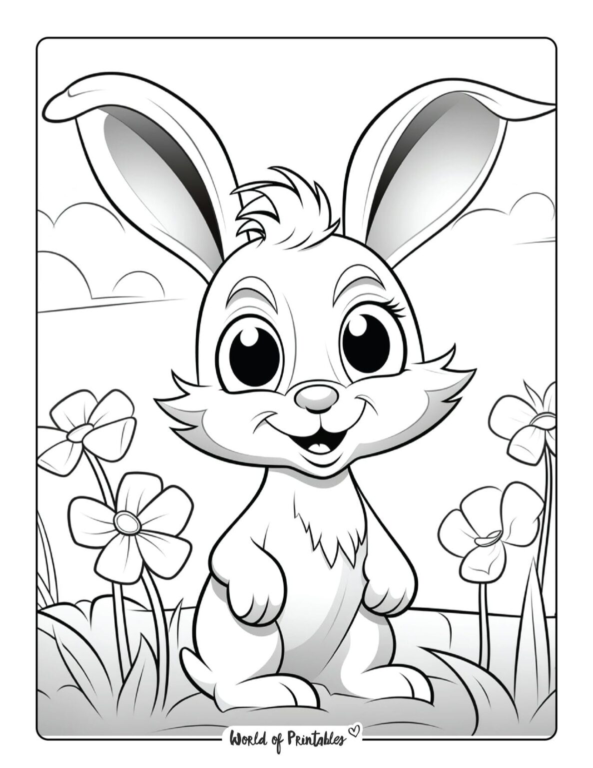 Easter bunny coloring pages world of printables