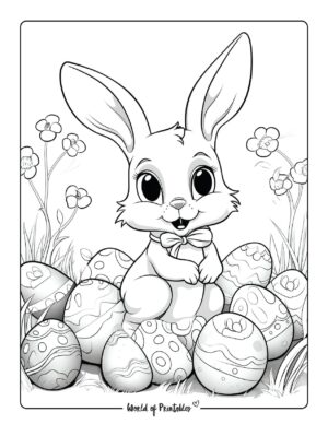 Easter Bunny Coloring Pages - World of Printables