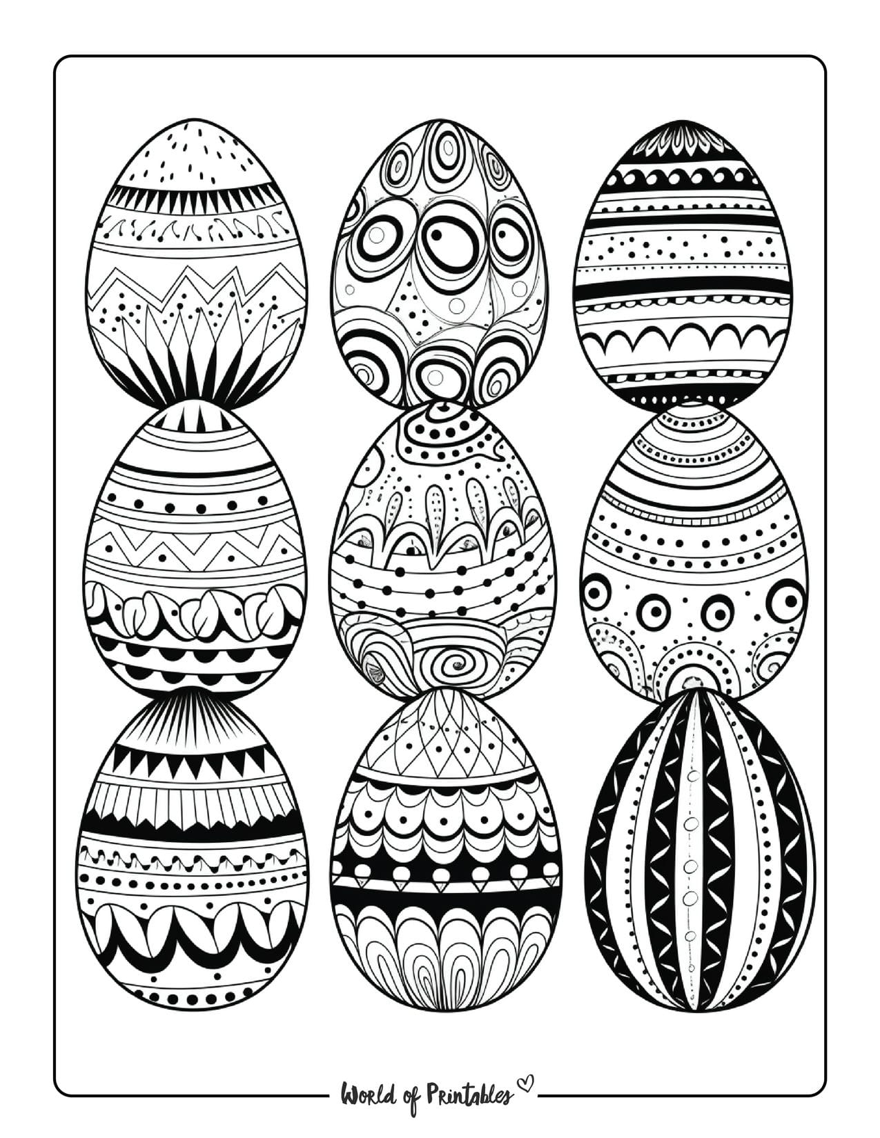 Easter Egg Coloring Pages 3