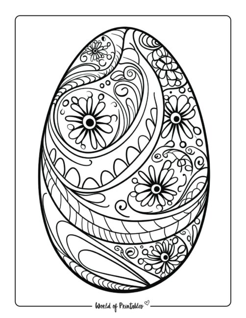 Easter Egg Coloring Pages PDF