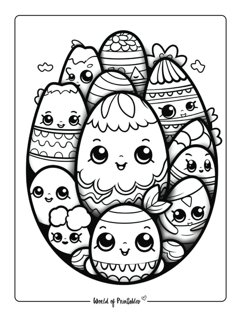 Easter Egg Coloring Pages - World of Printables