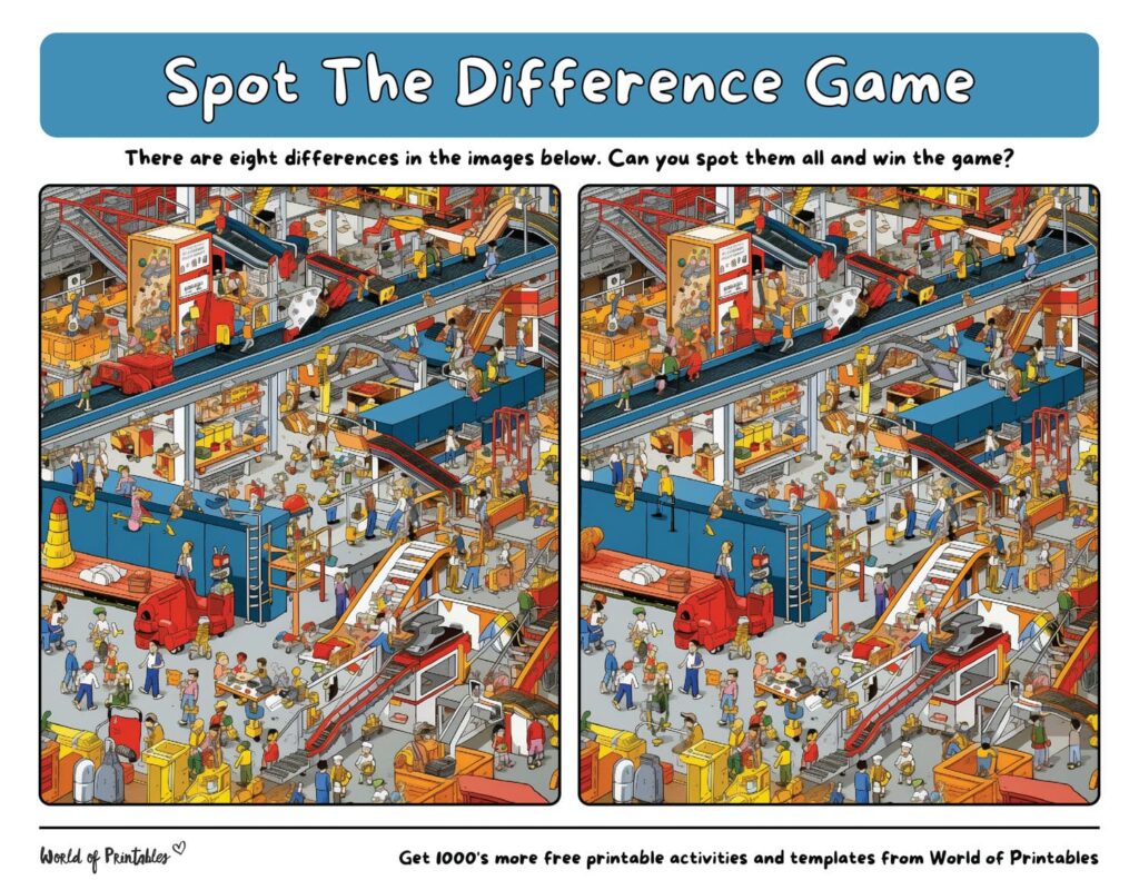 Factory Spot the Difference Difficult