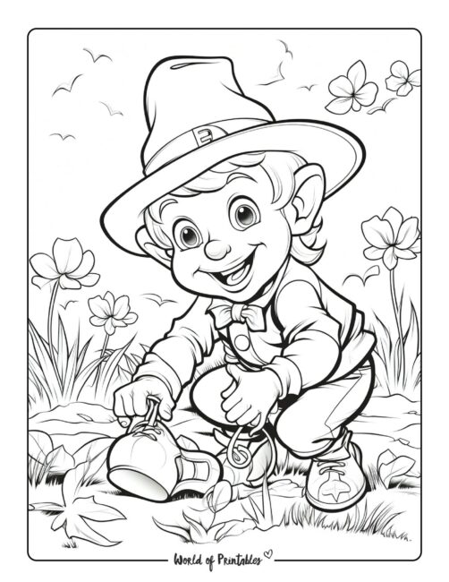 Free Leprechaun Coloring Pages 2