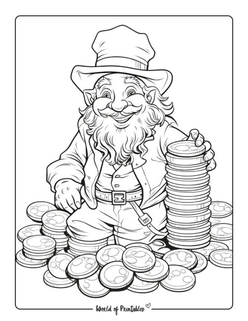 Free Leprechaun Coloring Pages 4