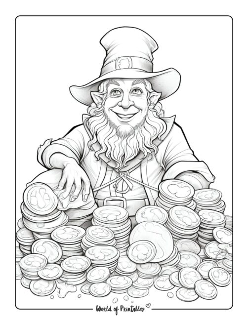 Free Leprechaun Coloring Pages 6