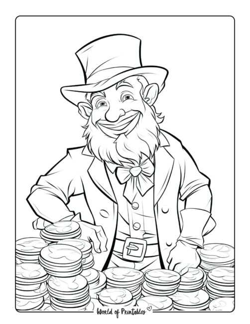 Free Leprechaun Coloring Pages 7