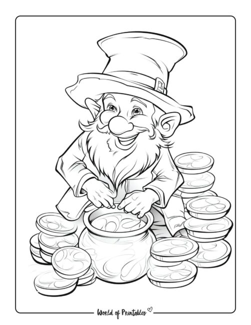 Free Leprechaun Coloring Pages 8