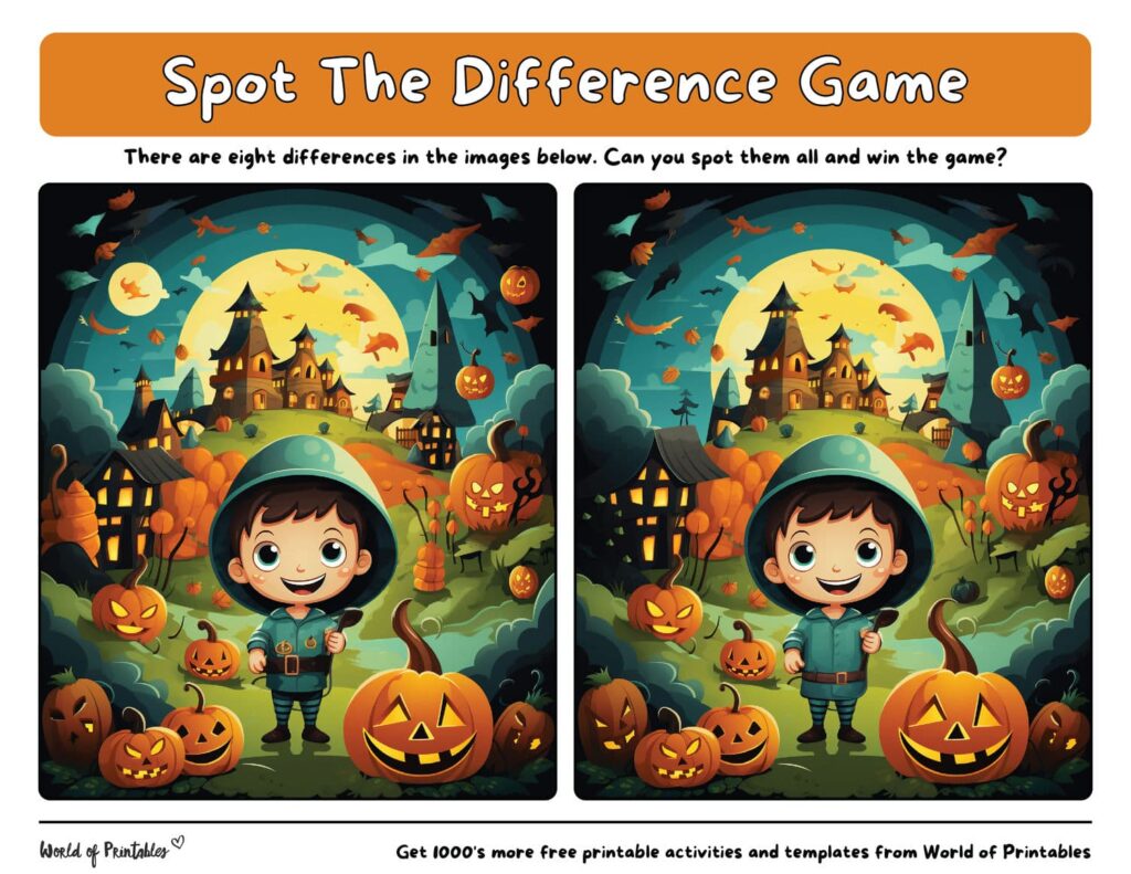 Fun Spot the Difference Halloween