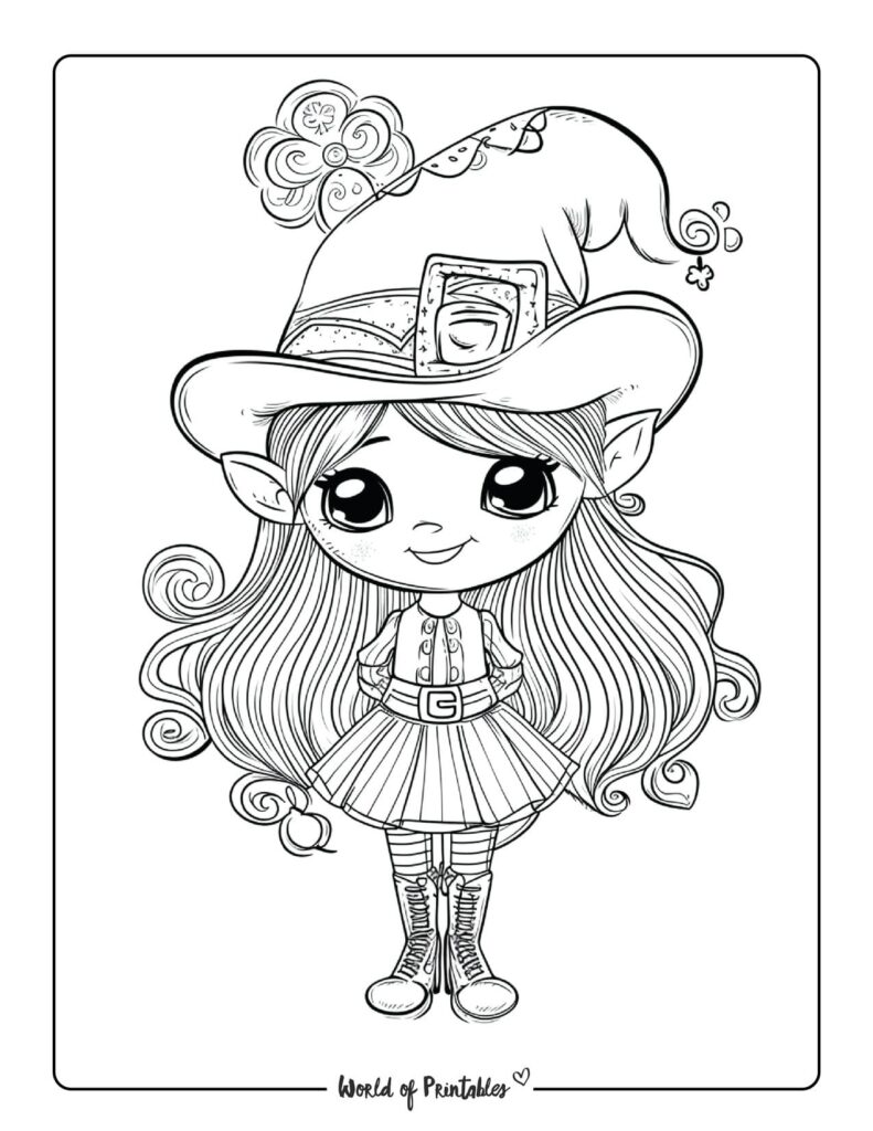St Patrick S Day Leprechaun Coloring Page Free