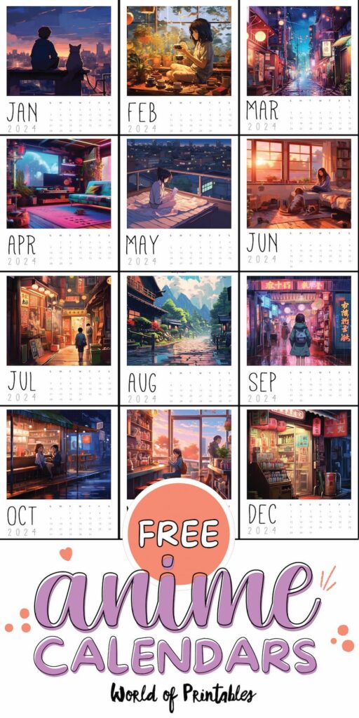 Lofi Anime Calendars