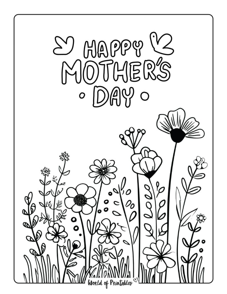 Mother's Day Coloring Pages - World of Printables