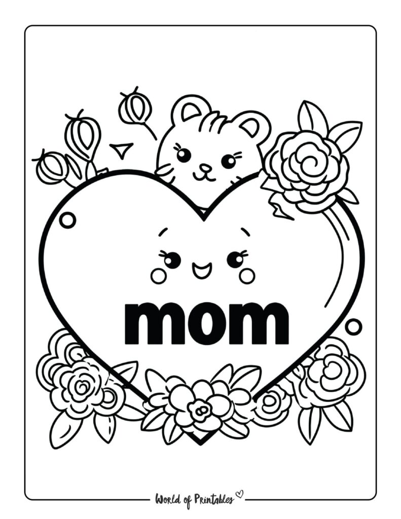 Mother s Day Coloring Pages World of Printables Mother s Day Coloring Pages World of Printables