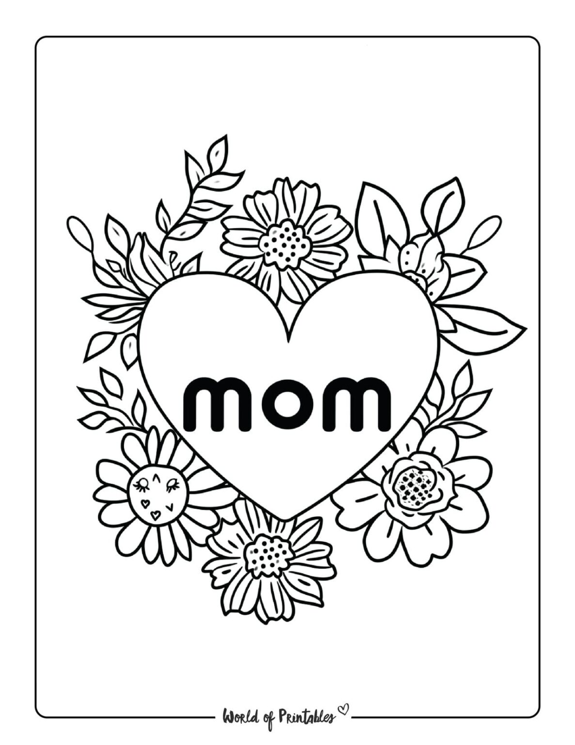Mother's Day Coloring Pages - World of Printables