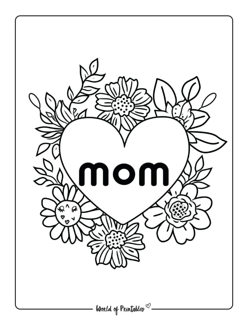 Mother's Day Coloring Pages - World of Printables