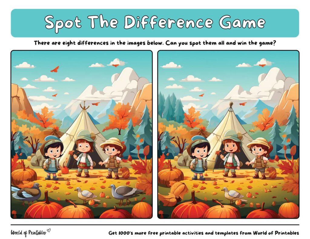 Spot the Difference Camping