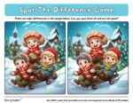 Christmas Spot The Difference Games Printable