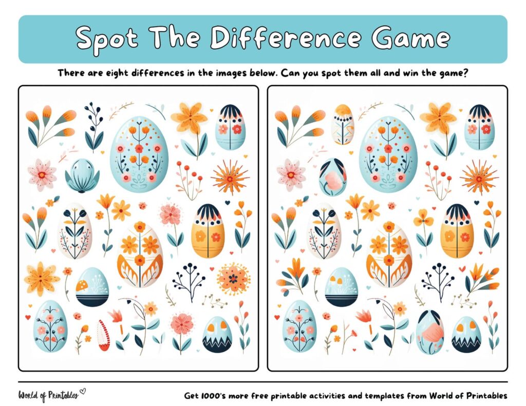 Spot the Difference Easter Eggs