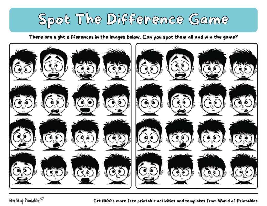 Spot the Difference Faces