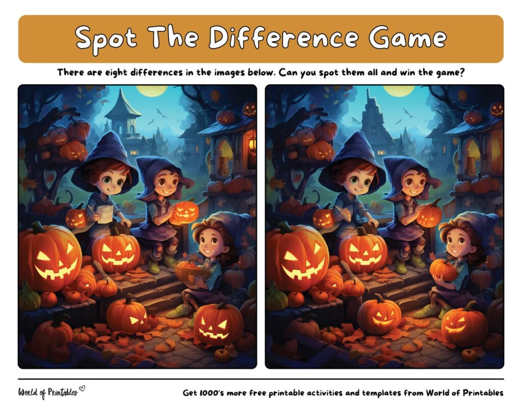 Spot the Difference Halloween Cute