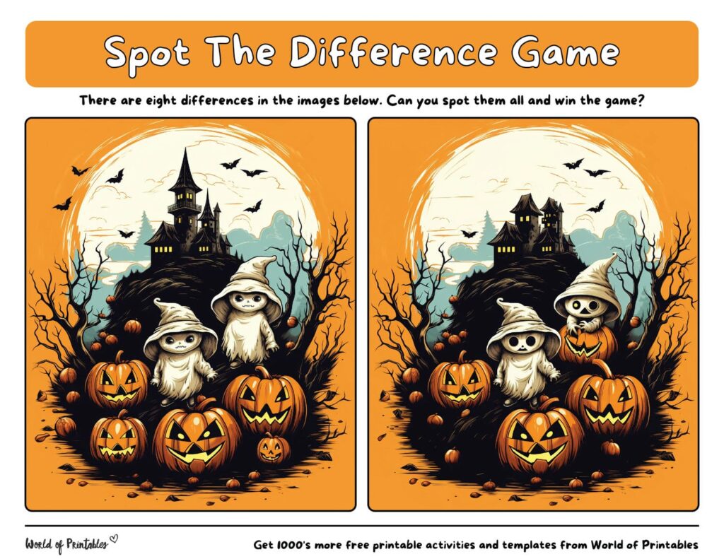 Spot the Difference Halloween Ghouls