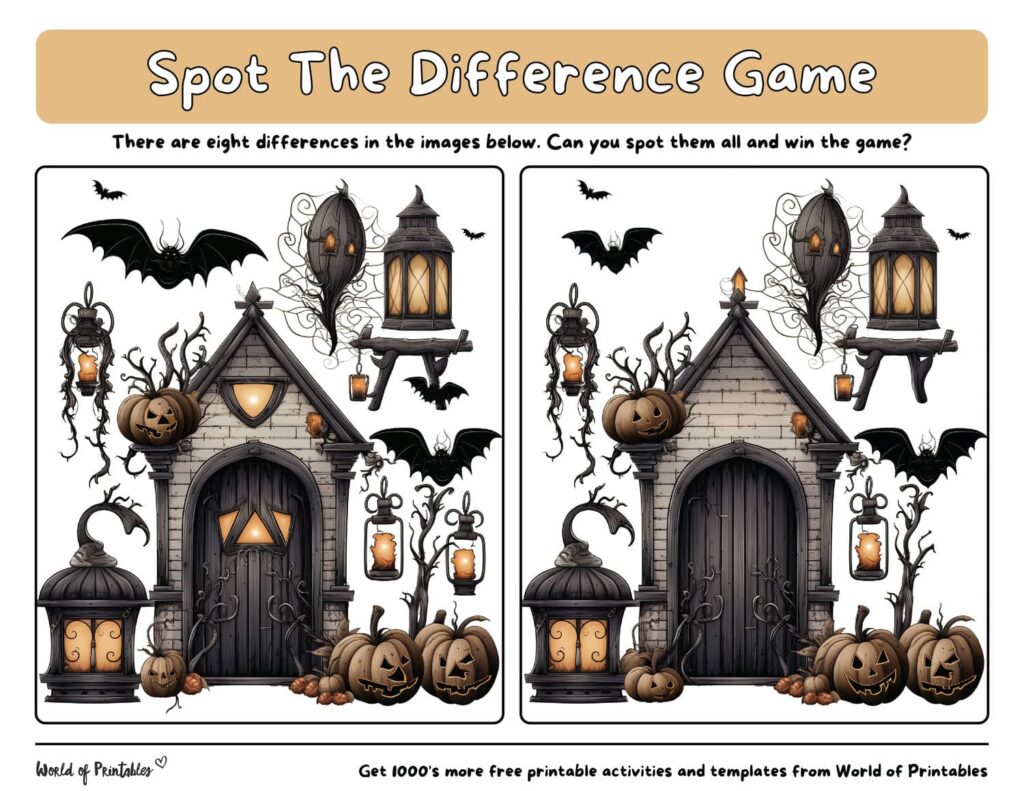 Spot the Difference Halloween Puzzle