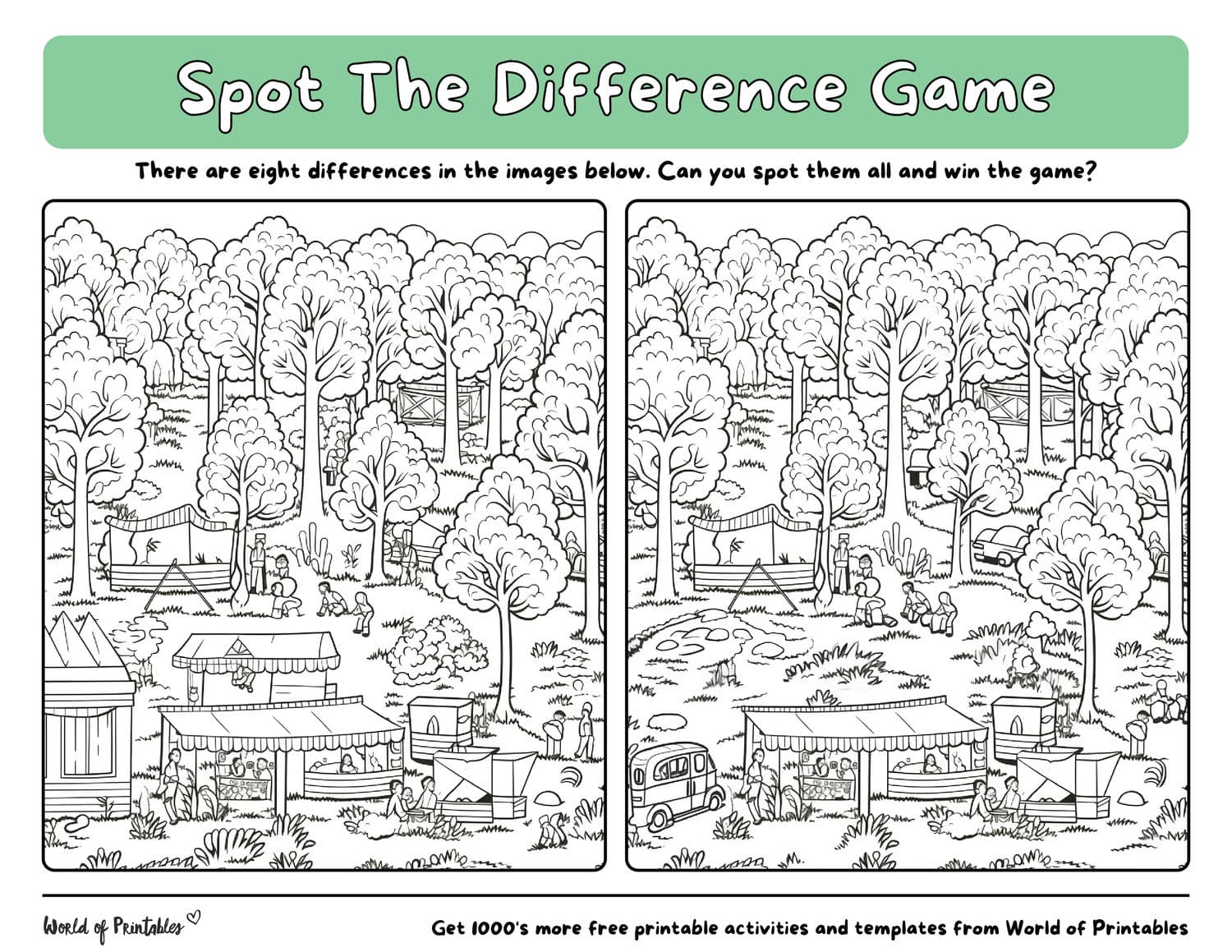 Hard Spot The Difference Games - World of Printables