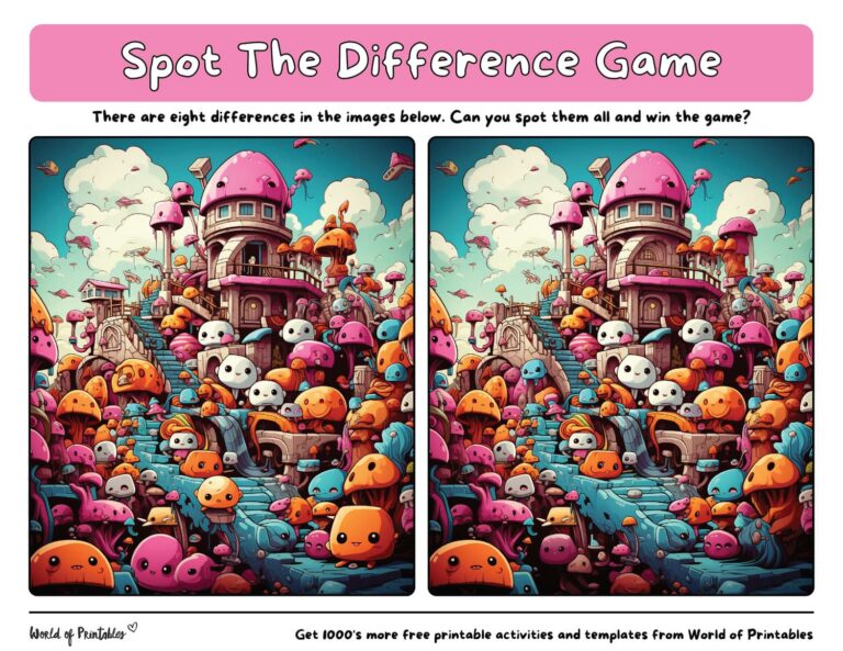 Hard Spot The Difference Games World of Printables Hard Spot The Difference Games World of Printables