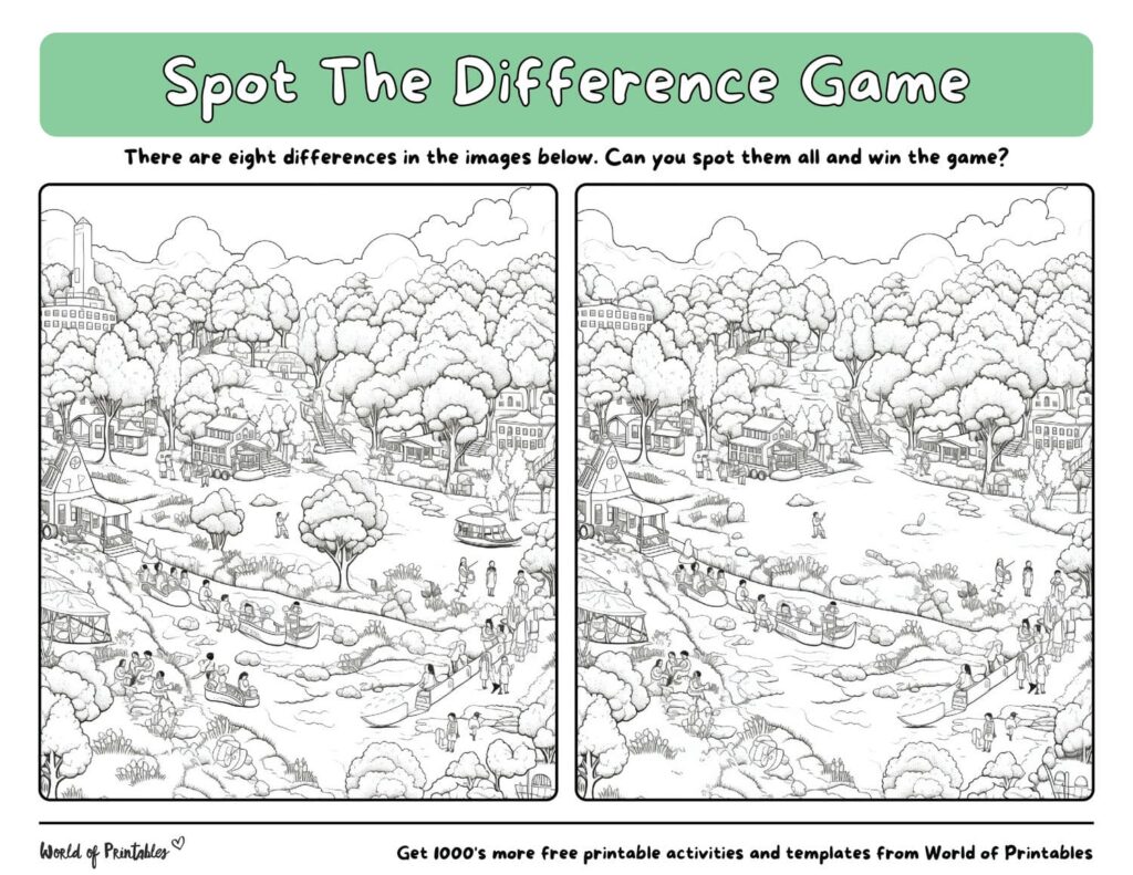 Spot the Difference Hard To Color