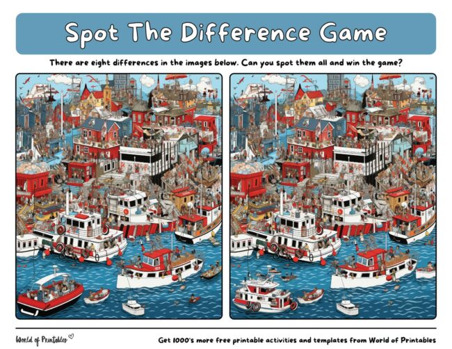 Spot The Difference Summer Games World of Printables Spot The Difference Summer Games World of Printables