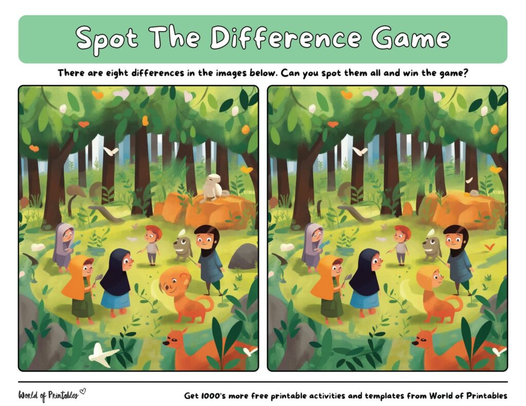 Spot the Difference in the Woods