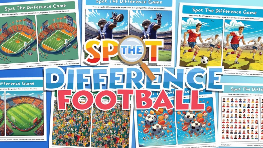 Spot The Difference Football Games - World of Printables
