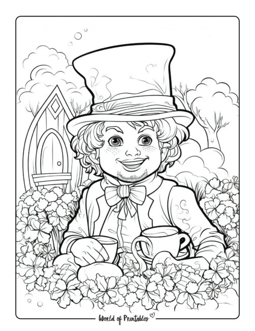 St Patrick's Day Coloring Pages Leprechaun