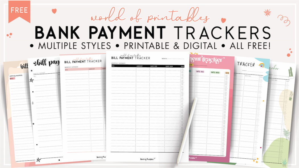 FREE Printable Bill Tracker PDF - World of Printables