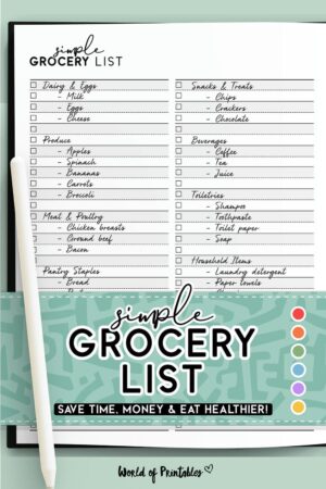 20+ Best Free Printable Grocery List Templates - World of Printables