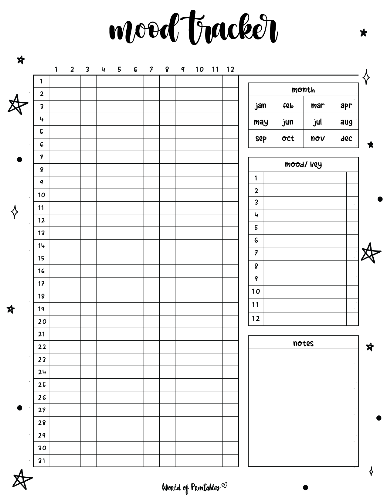 Mood Trackers - 16 Free Printable Templates - World of Printables